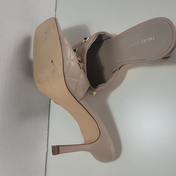 Marc Fisher Dacorin Quilted Studded Pink Heels - Picture 7 of 9